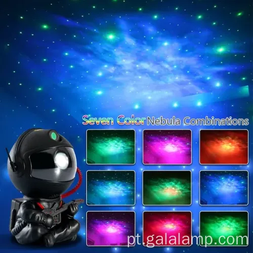 Projector de lâmpada de galáxia com luz noturna de astronauta